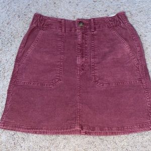 american eagle burgundy corduroy skirt